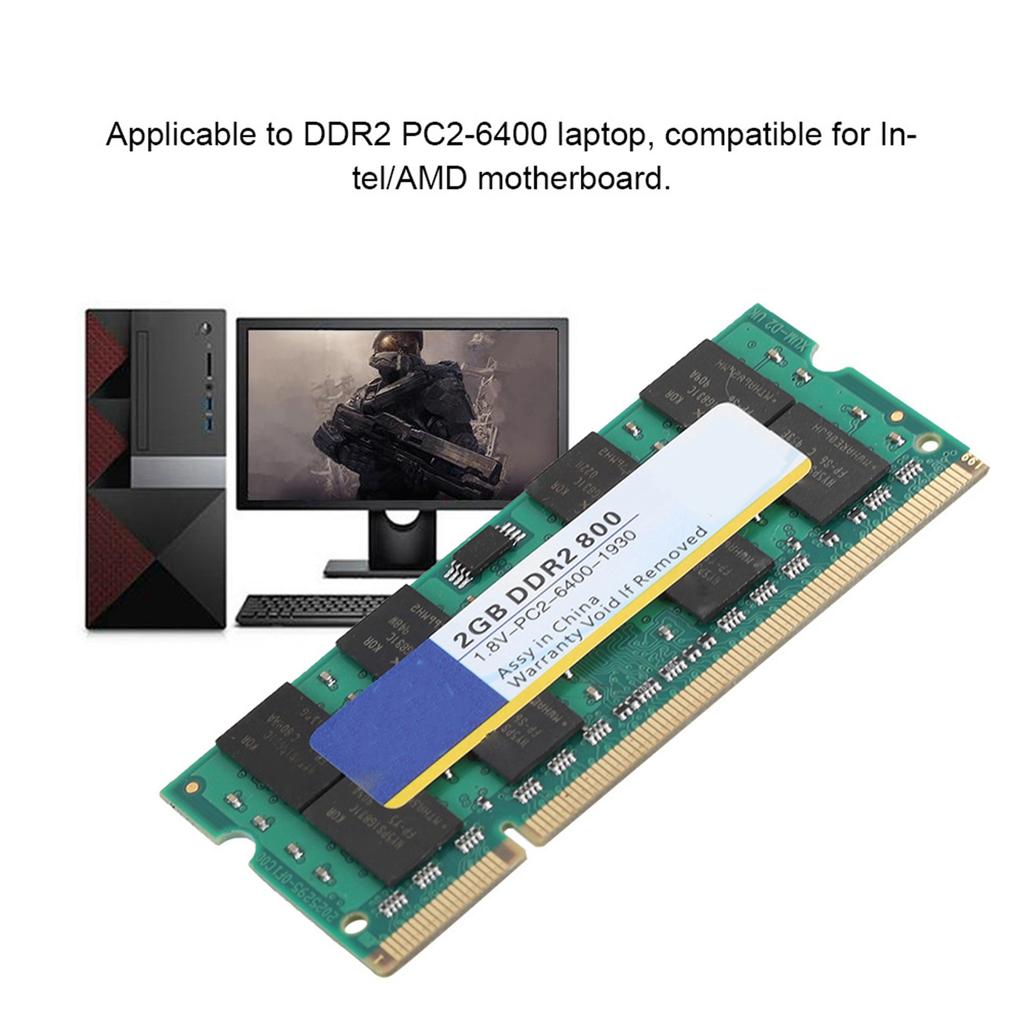 Xiede DDR2 800Mhz 2G 1.8V 200Pin for Laptop High Running Speed Memory RAM Fully Compatible