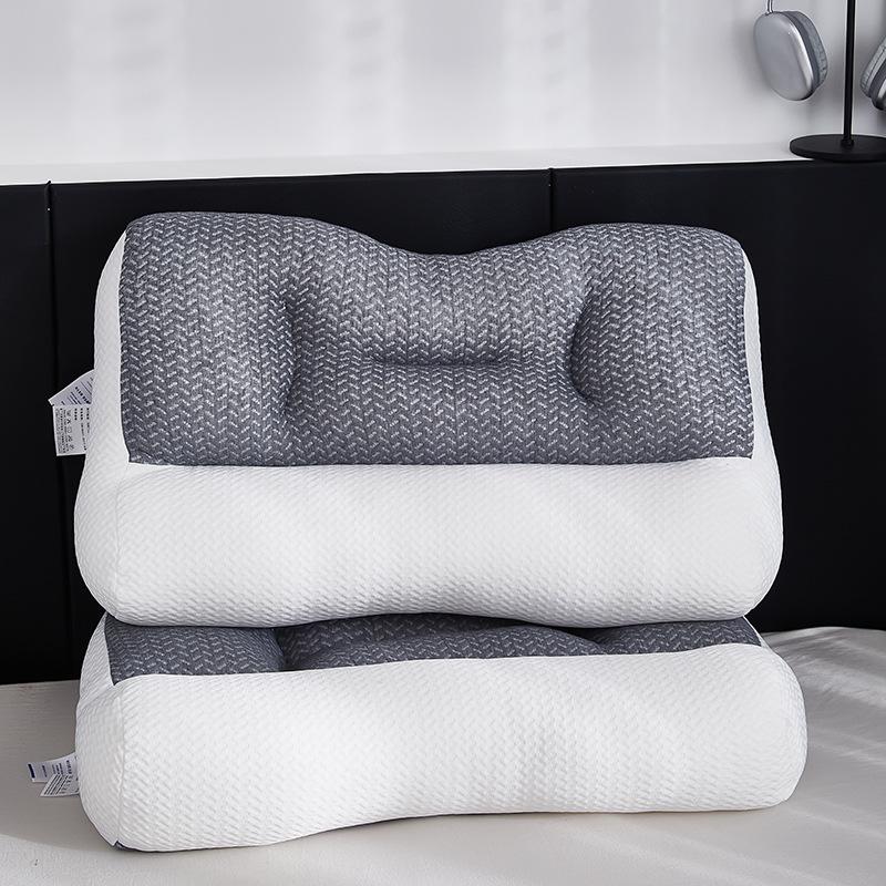 1PC Fiber Pillow Anti-traction Pillow Strong Spine Pillow Adult Home Pillow Single Pillow