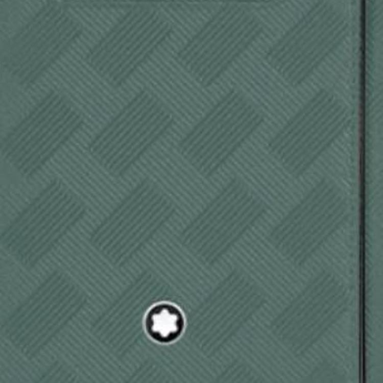 Montblanc 3.0 Hexagonal White Star Logo Leather Card Holder Men Accessories Walnut-Green MB198085
