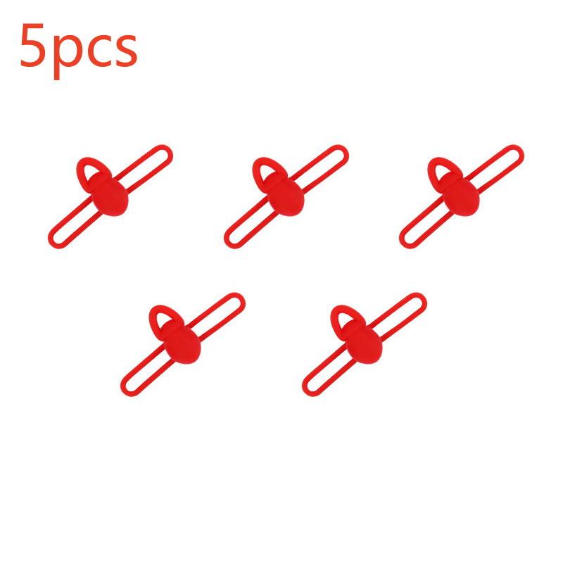Fishing Bait Hook Fixer High Elasticity Silicone 5Pcs/Bag Fadeless Lightweight for Long Term Fishing Gear Storage