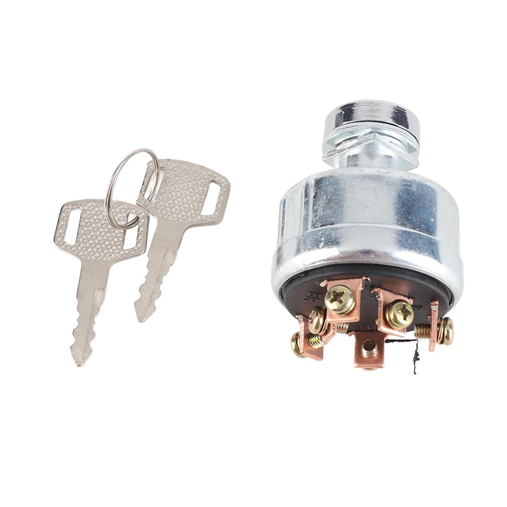 For Kobelco SK200‑3 SK200‑5 SK120‑5 Ignition Starter Switch with 6 Terminal Wire Digger 2 Keys