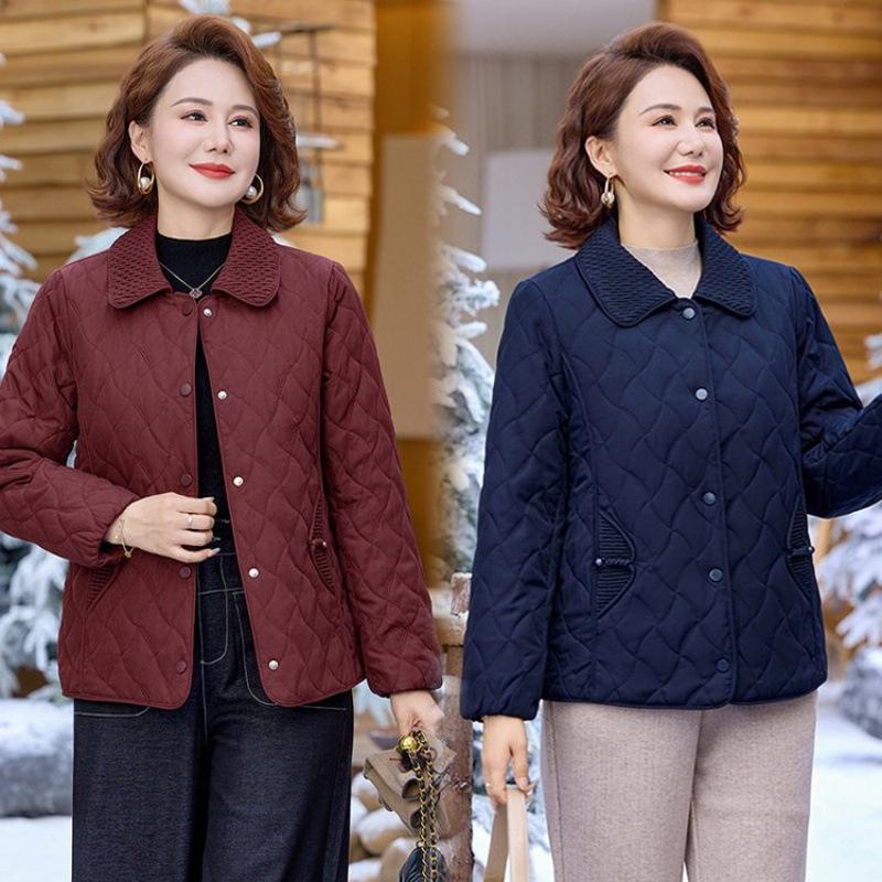 New Women's Padded Jacket Warm Short Casual Lapel Padded Jacket