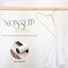 Beige Velvet Hangers 10 Pack, Non Slip Clothes Felt Hanger Heavy Duty for Coat, Premium Slim Space Saving Suit Hangers for Close