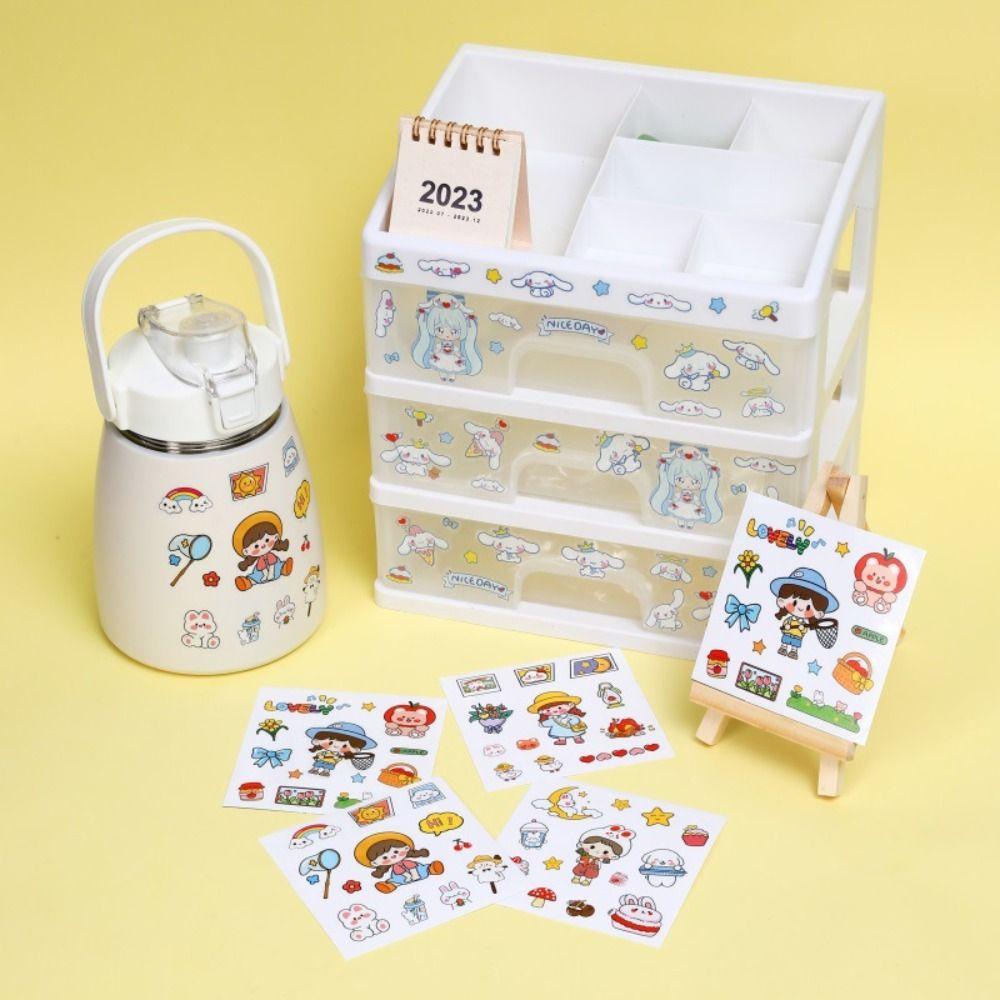 Cute Cartoon Patterns Notebook Decoration Waterproof Phone Water Bottle Decor  Children Boys Girls