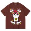 230 g/m² 100% Baumwolle DanDaDan V6 Turbo Oma Druck Unisex Schweres Baumwoll-T-Shirt