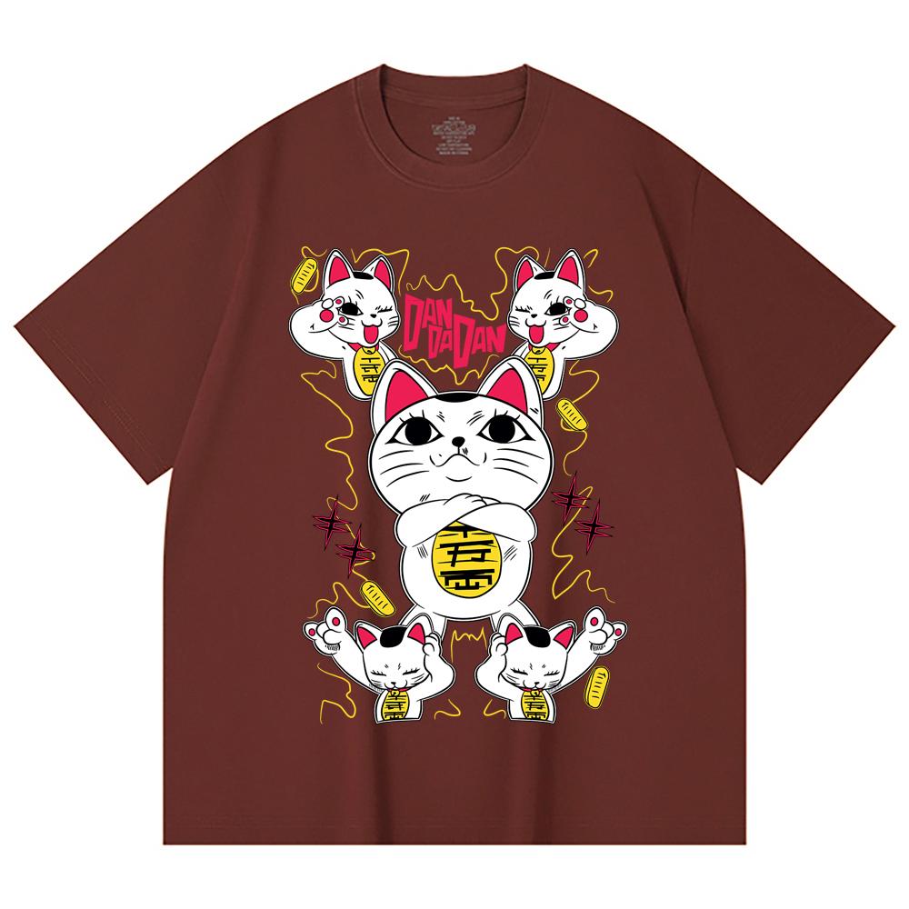 230 g/m² 100% Baumwolle DanDaDan V6 Turbo Oma Druck Unisex Schweres Baumwoll-T-Shirt