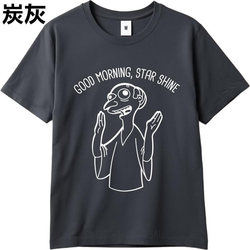 Plus Size Summer Teenagers T Shirt Good Morning Star Shine Cartoon Character Short Sleeve Street Wear Crew Neck Tshirt