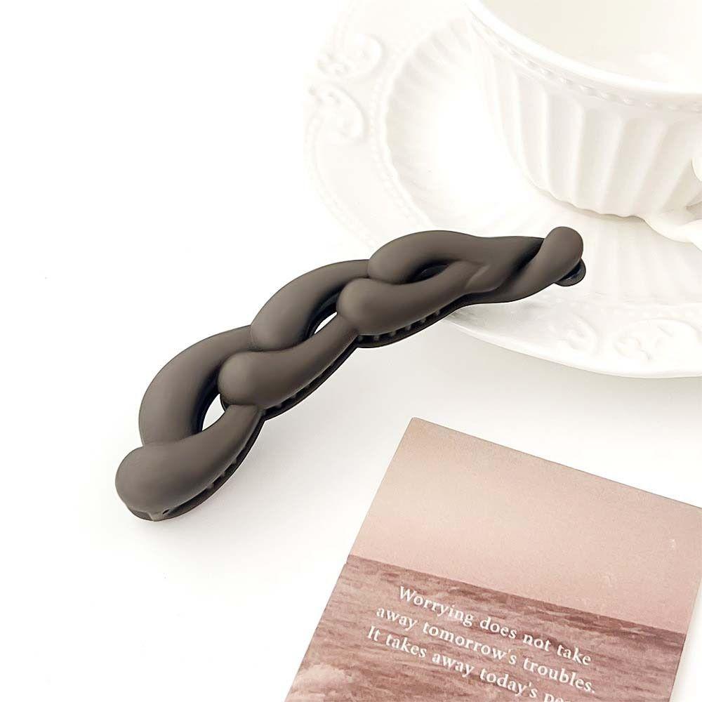 Frosted Plastic Banana Clip Korean Style Cross Matte Hair Clip Crab Barrettes Hair Claw Hair Twist Hair Pin Female/Girls