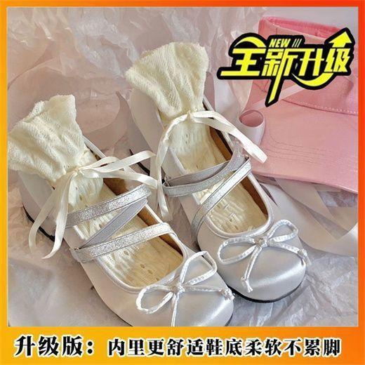 Matching Skirt Temperament Cute Little Fragrant Wind Round Head Hundred Non-slip Light Mouth Small Leather Shoes Single Shoes Mary Jane Shoes