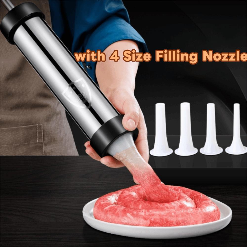 Manaul Sausage Maker Widened Tube Sausage Stuffer Meat Tool Sausage Filler  Restaurant