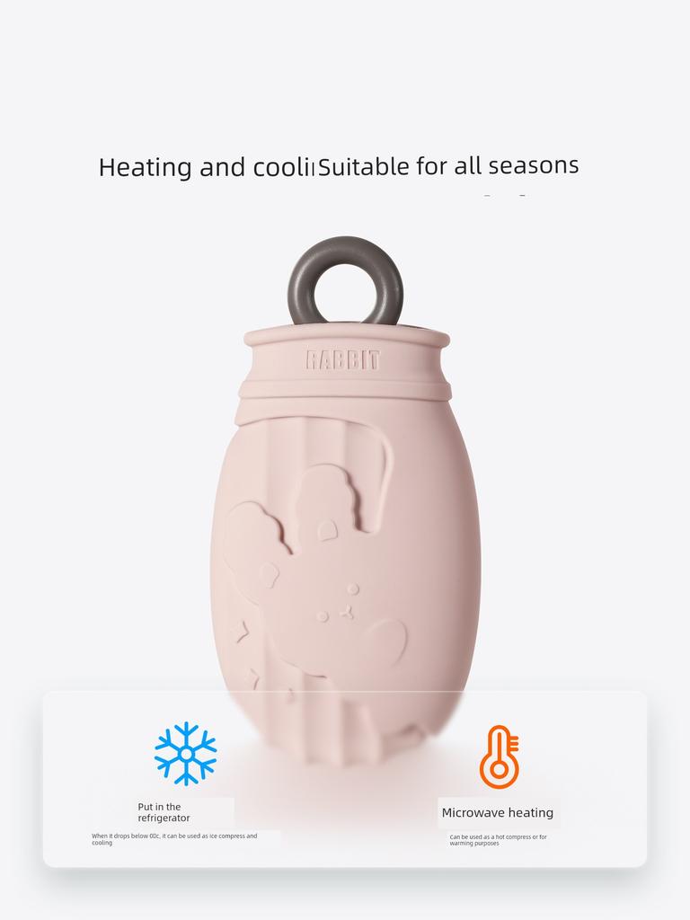 Fasola Small Hot Water Bag, Water-Filled Hot Water Bag for Menstrual Pain Relief, Mini Hot Compress Bag for Girls, Silicone Hand Warmer Bag