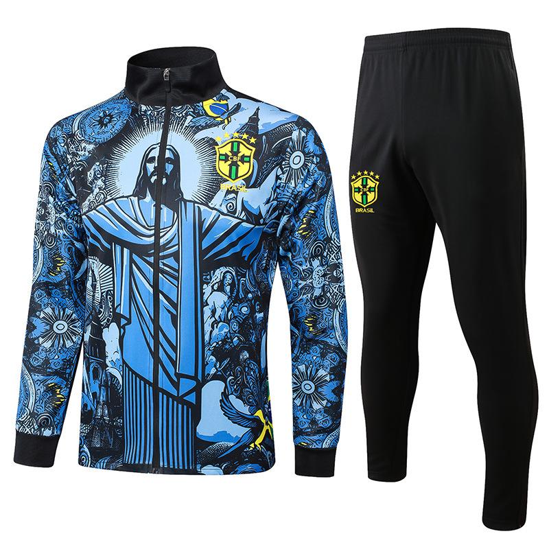 2024 Country Captain Reißverschluss Argentinien Portugal Italien Brasilien Deutschland Aufwärmtrikot Fußballtrikot