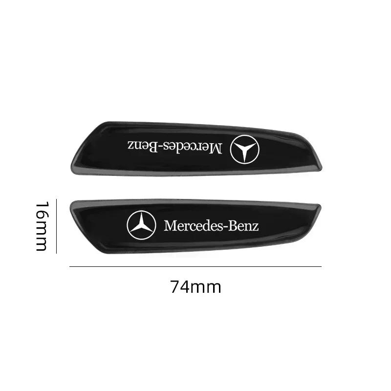 2pcs Metal Emblem Badge Car Fender Side Sticker For Mercedes Benz W203 W204 W205 W210 W211 W212 W221 W222 CLS CLA CLK SLK GLK EQSTU1