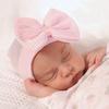 Big Bow Hat for Newborn Baby Spring and Autumn Cute Knit Pullover Hat for Children