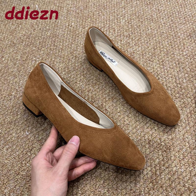 Fashion Fashion Shallow Ladies Low Heel Shoes New In Summer Spring Pointed Toe Female Slip On Footwear Flats With Shoes For Women