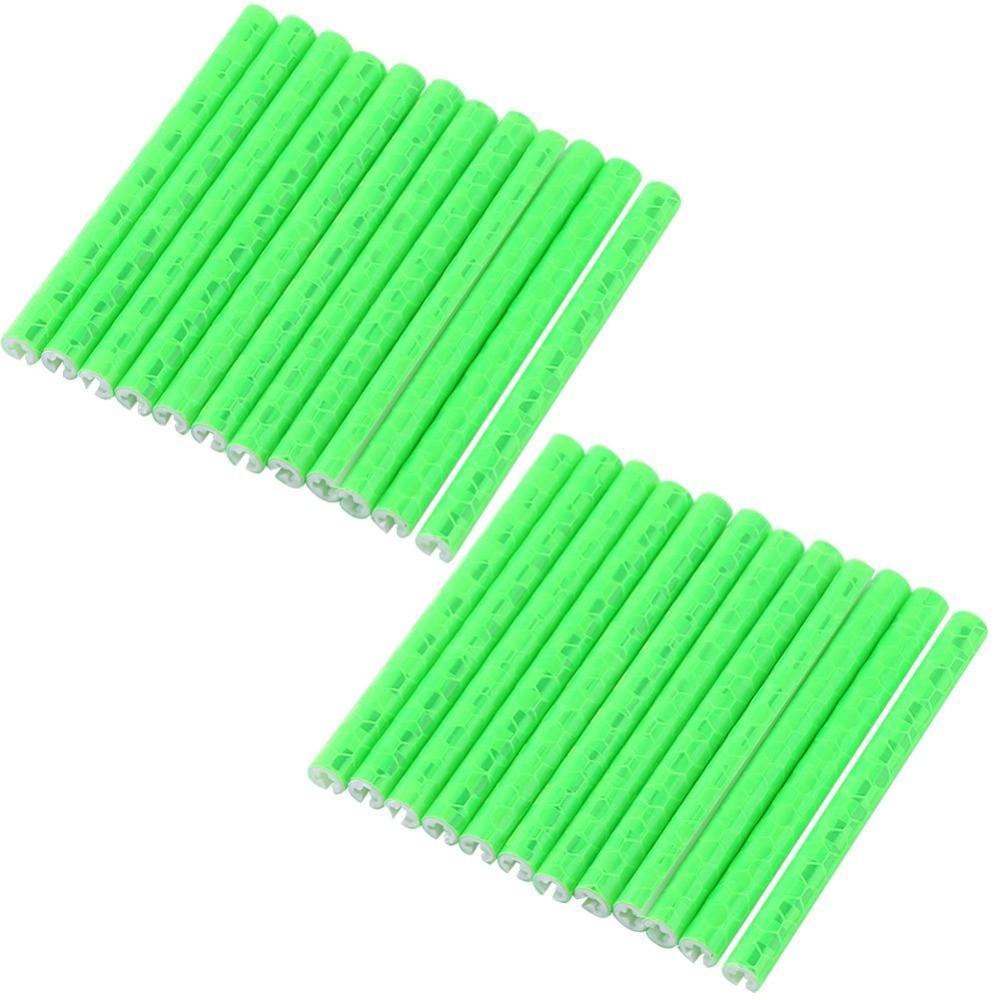 24Pcs Easy Installation Cycling Wheel Reflector Clips  Night Cycling