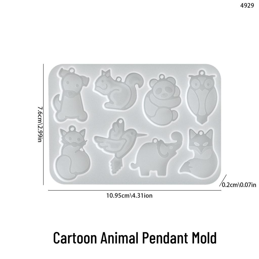 Poppy DIY Crystal Epoxy Animal Series Silicone Molds for Pendants and Earrings