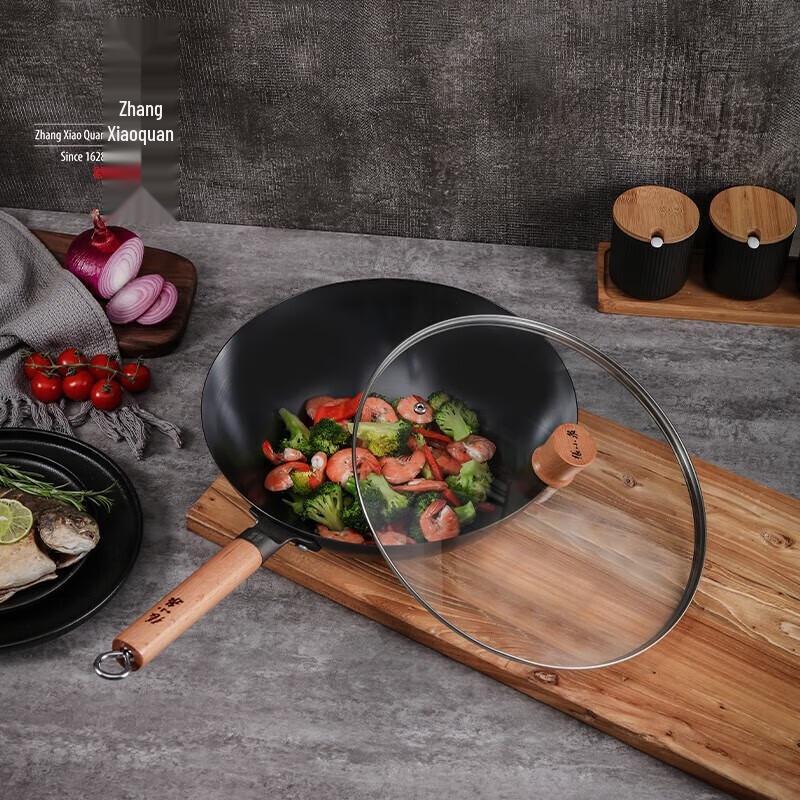 Zhang Xiaoquan 316L Stainless Steel Uncoated Wok for Gas Stoves