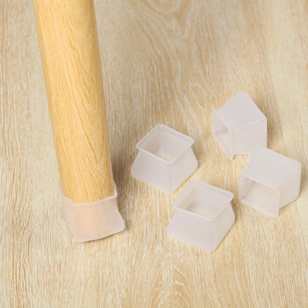10Pcs Square/Round Silicone Chair Leg Caps Floor Protectors Feet Pads Mute Solid Table Leg Cover Anti-slip Pad 1.8/2.8/2.5cm
