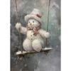 Vintage Christmas Metal Wall Decoration, Holiday Sticker Sign