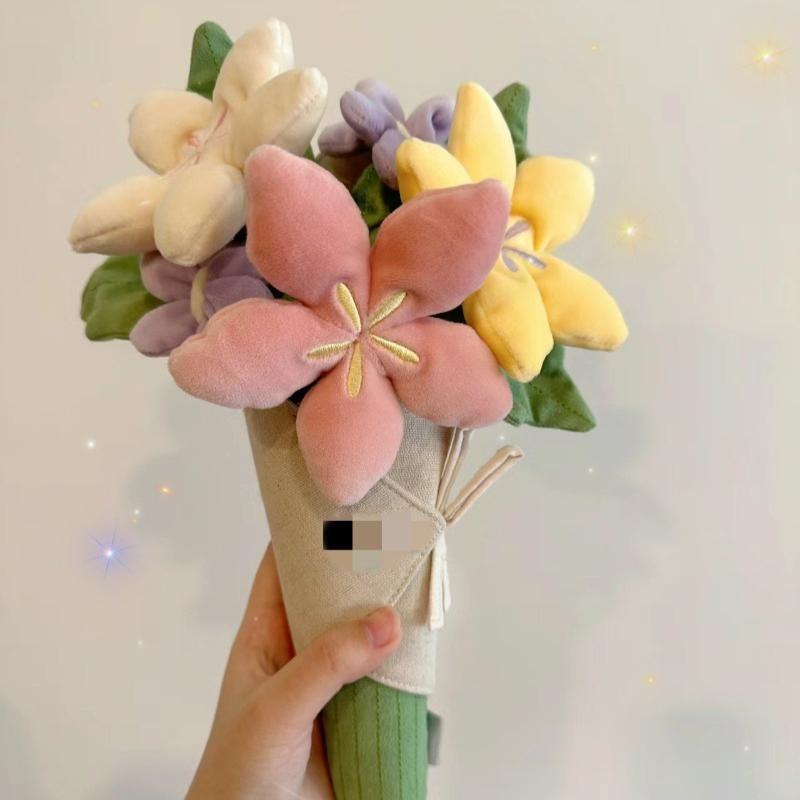 Плюшевый Букет Мягкая Игрушка Цветочная Связка Подарок на Выпускной Для Нее Маме Учителю Медсестре 31cm