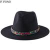 2022 Summer Hat for Women Men Wide Brim Panama Sun Straw Hats Travel Beach Jazz Fedora Hat