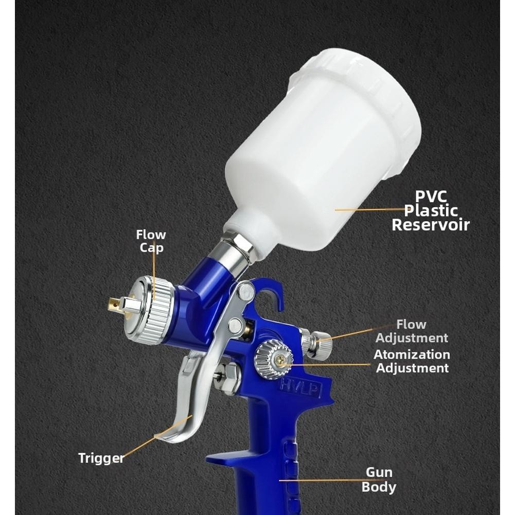 H-2000 Pneumatic Spray-Gun HVLP Spray Tool 0.8/1.0mm Nozzle With Quick Connector Spray-Gun For Car Furniture Painting Repair