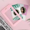 Card Cover Double-sided Transparent Hard Plastic Card Protective Cover Multi-color Chest Badge Work ID Card Holder