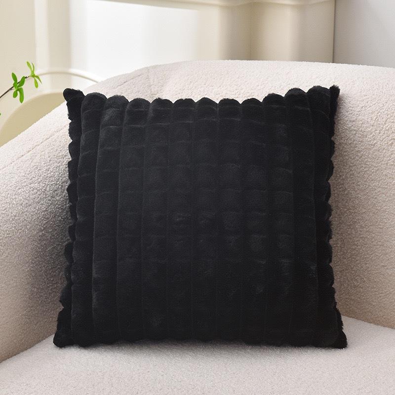 Kissenbezug im quadratischen, kleinen, duftenden Stil mit Kaninchenfell, Sofakissenbezug, Büro, Plüsch-Rückenlehnen-Kissenbezug ohne Füllung