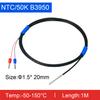 NTC 10K Temperature Sensor Waterproof Thermistor Probe Oil-Resistant Stainless Steel Industrial Use