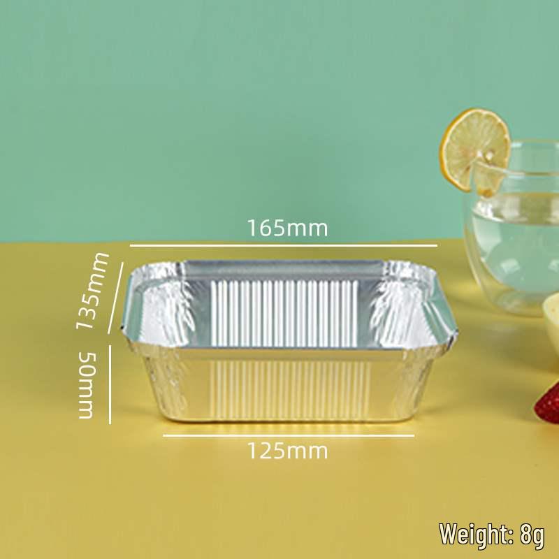 Aluminum Foil Square Baking & Grilling Bowl - Disposable Takeout Box