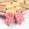 8Pcs Set Flowers Shape Cookie Cutter Stamp Cartoon Pressable Biscuit Mold Confectionery Cookie Tools Outdoor Tableware