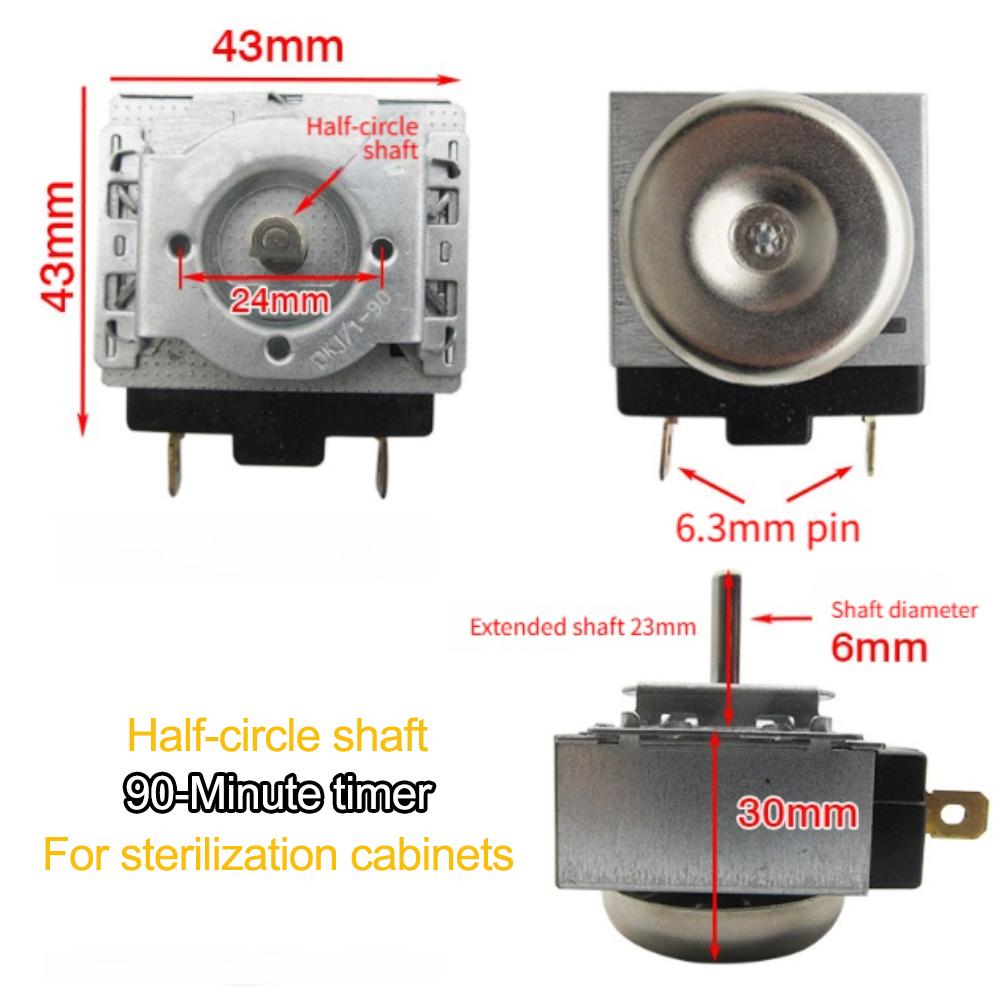Механический таймер с двойным временем приготовления, переключатель таймера, для готовки и приготовления еды, долговечность для духовок, универсальный кухонный таймер