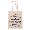 Tote Bag - PLANETEE - Tote Bag - Natural Jute - Design « Sandrine She's Awesome! » - Printed In France