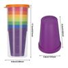 7PCS Break Proof Reusable PP Cups, Dishwasher Safe Shatterproof Plastic Tumblers, Stackable Stadium Cups with Storage Cup, for Water   Soda Partie