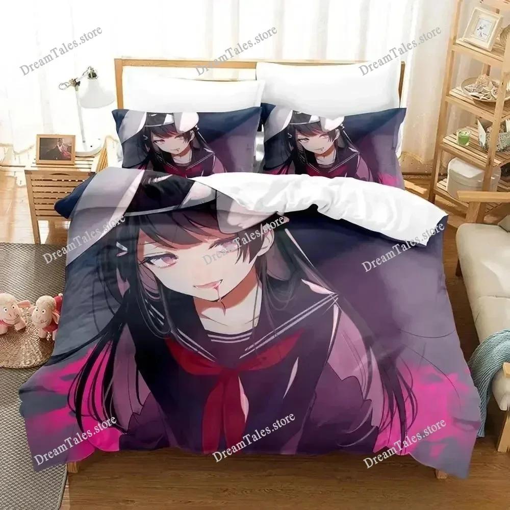 New Bedding Set Virtual Youtuber Tsukino Mito Cartoon Anime Adult Kid Bedroom Duvet Cover Sets 3D Kawaii Girls Luxury Gift963