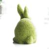 Flocked Rabbit Fairy Garden Statue Figurine Yard Bunny Sculpture Indoor and Outdoor Office Hotel