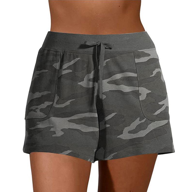 2025 Camouflage Lace-up Casual Sports Shorts for Women