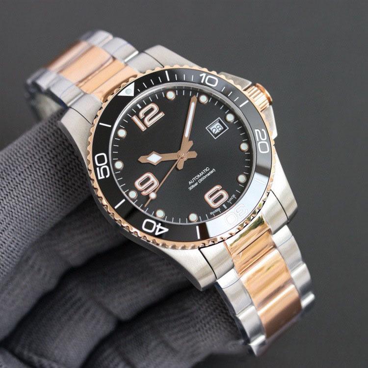 Langjia ZF Conquest Diver Herren Vollautomatische Keramik Leuchtende Wasserdichte Uhr