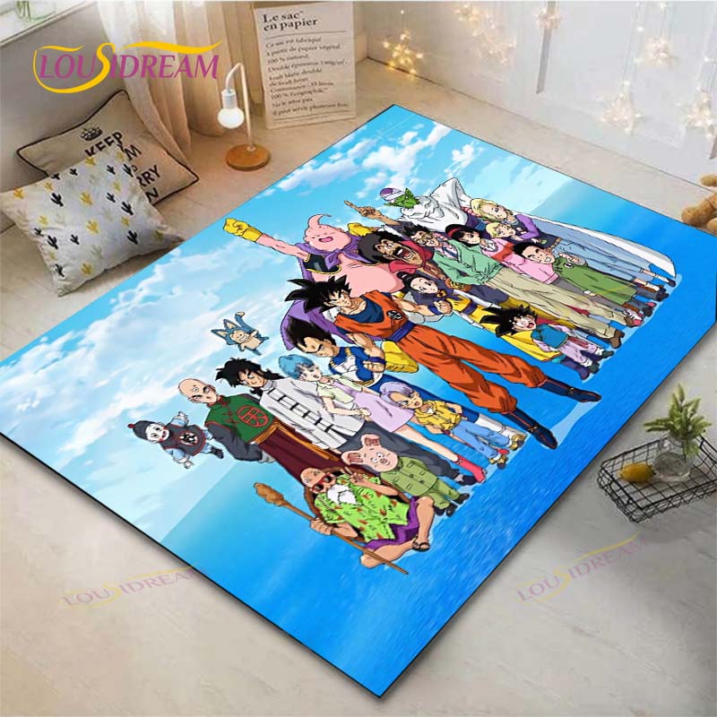 

Мультфільм Аніме Dragon Ball Килими з 3D-принтом Домашній декор М які фланелеві килимки для спальні Дитячі ігрові килими для повзання для вітальні 40cm x 60cm