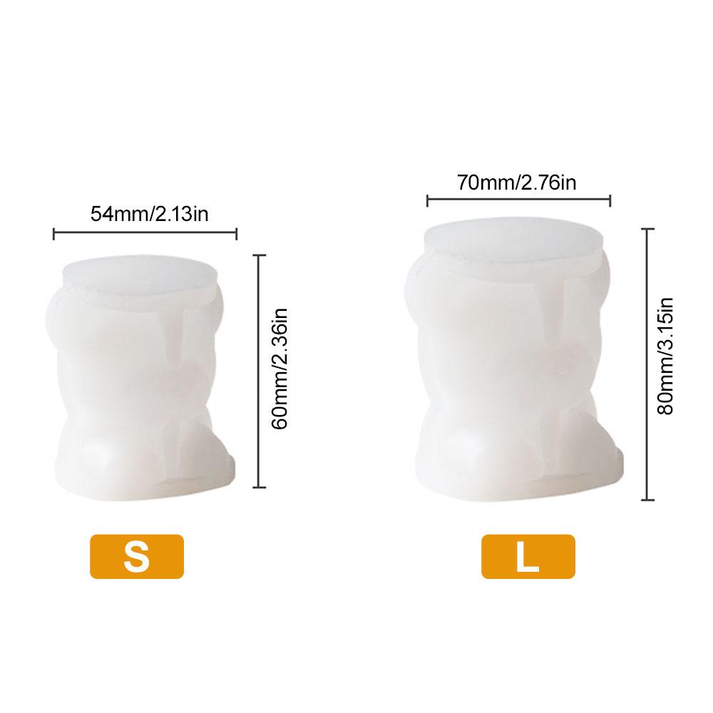 3D Cartoon Bear Silicone Ice Cube Mold Chocolate Cake Mould Tray Ice Cream Whiskey Wine Cocktail DIY Silicone Mold Kitchen Tools