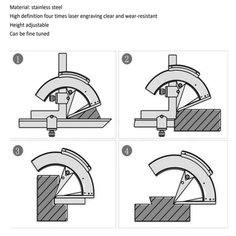 1 Stück Hochpräziser Universeller Winkelmesser 320 Grad Multifunktionaler Industrieller Winkelmesser Winkelmesser Messinstrument