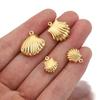 20pcs Stainless Steel Small Shell Charms Gold Plated Pendants for Earrings Jewelry Making DIY Supplies Bulk Wholesale Components