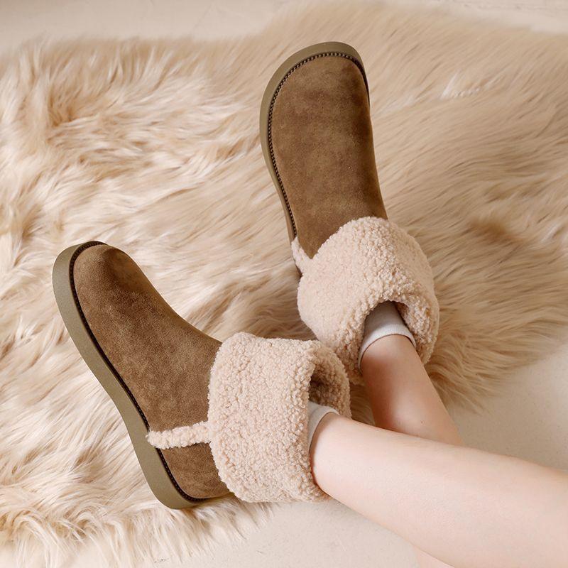 Snow Boots Women's Winter New Boots Women's Warm Velvet Short Boots Non-slip Snow Women's Cotton Shoes
