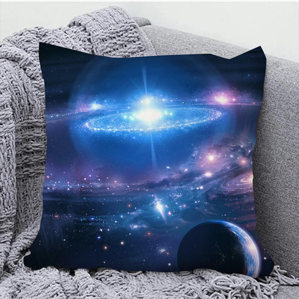 3D Planet Wunderschöne Sternenhimmel Kissenbezug Quadratisches Kissen Schlafzimmer Sofa Freizeit Komfort Kissen Auto Wohnzimmer Heimdekoration