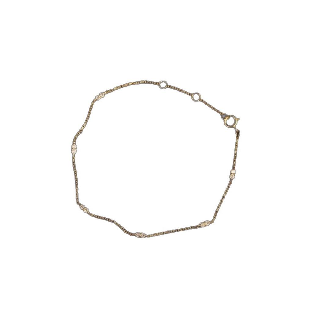 Japońska Pozłacana 18K Złotem Bardzo Cienka Mini Diamentowa Bransoletka Układana Z Diamentami, Noszona Lekki Luksus Wysokiej Klasy Prosta Biżuteria Bąbelkowa