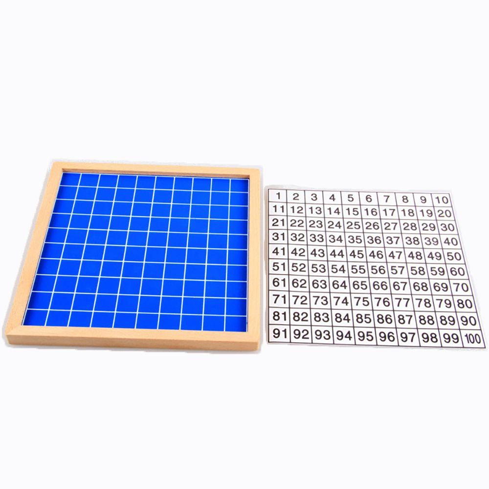 Mathematics Toy Early Learning Wooden Numbers Board 1-100 Consecutive Counting Game Sorting Blocks