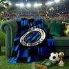 Coperta con Stemma FC Brugge Leggera Ideale per Letto Perfetta per Viaggi, Campeggio, Soggiorni, Uffici, Divani, Regalo di Natale per tifosi