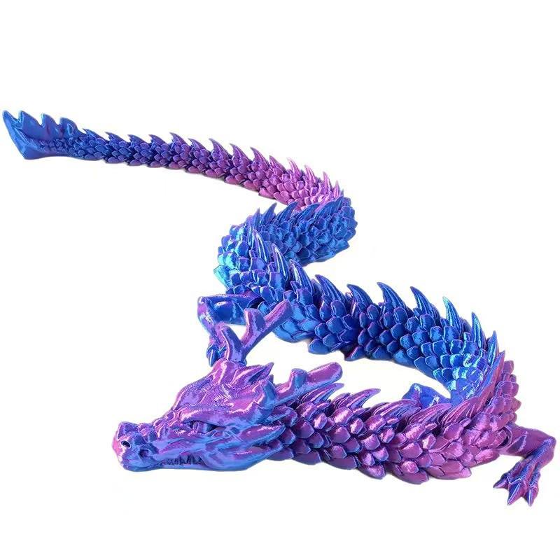 Articulated 3D Printed Chinese Dragon Figure Ornament for Kids