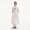New Chinese Style Pleated Mid-Length Skirt